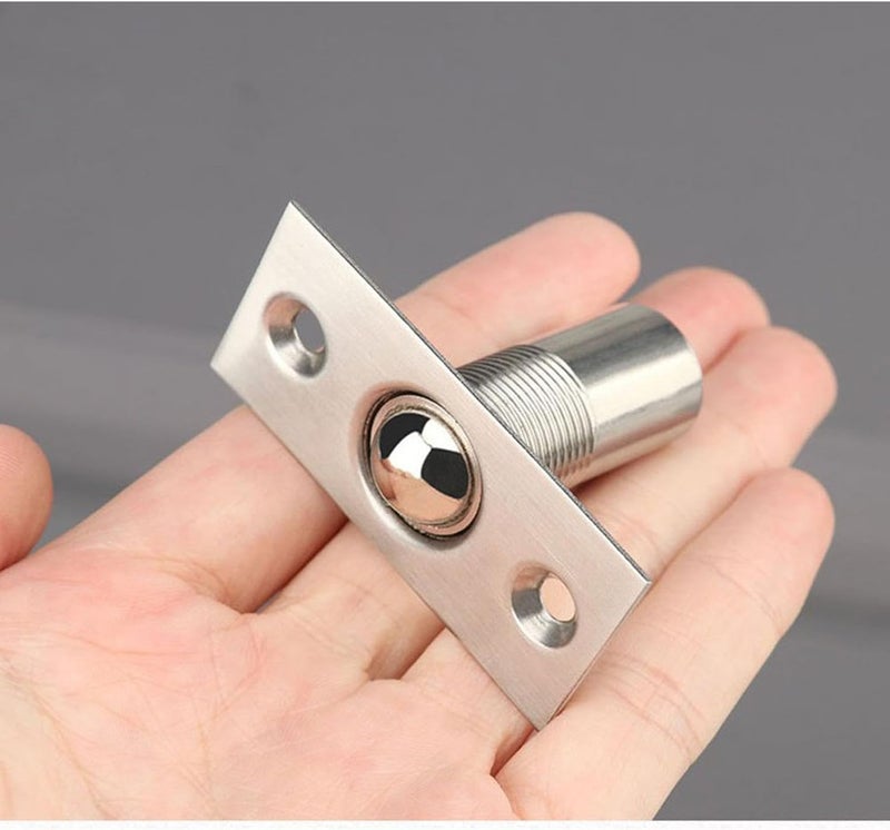 SEIWEI 1 Pcs Closet Door Ball Spring Catch Replacement Drive In Ball Catch Adjustable Door Hardware Door Ball Latch with Strike Plate (Steel) - Image 5